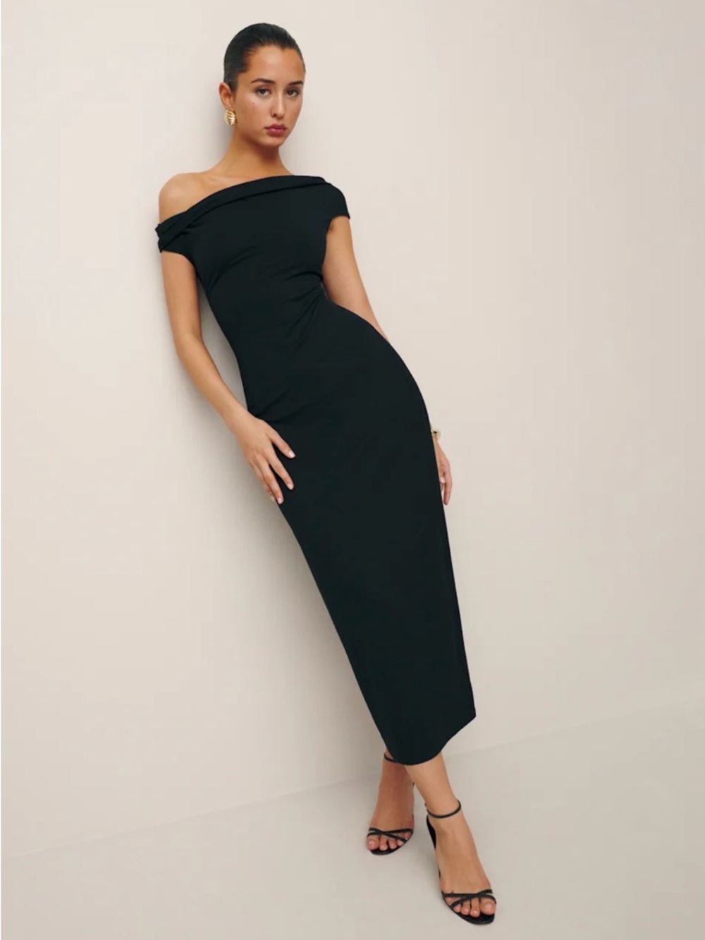 Reformation Black Jamen Knit Dress